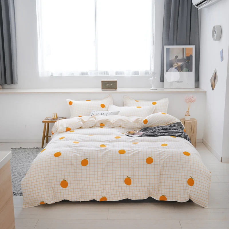 

Hot Sale Yearning Life Bedding Cotton Printed Pillowcase Quilt Cover Bed Sheet Queen Size Bed King Size Bed Four-Piece Set