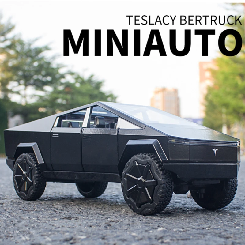 Новинка 1/24 Tesla Cybertruck пикап модель автомобиля из сплава литой металлический