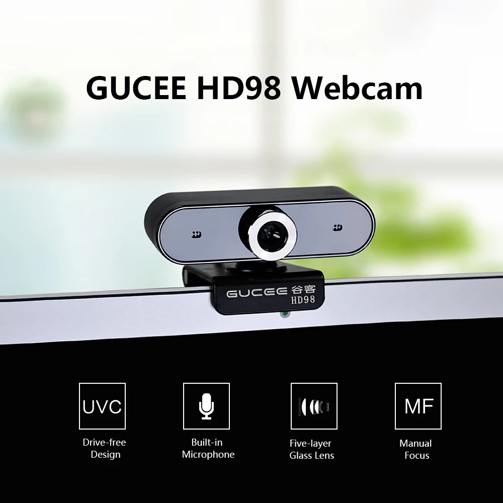 GUCEE USB HD веб камера 12 миллионов пикселей ручная фокусировка встроенный микрофон