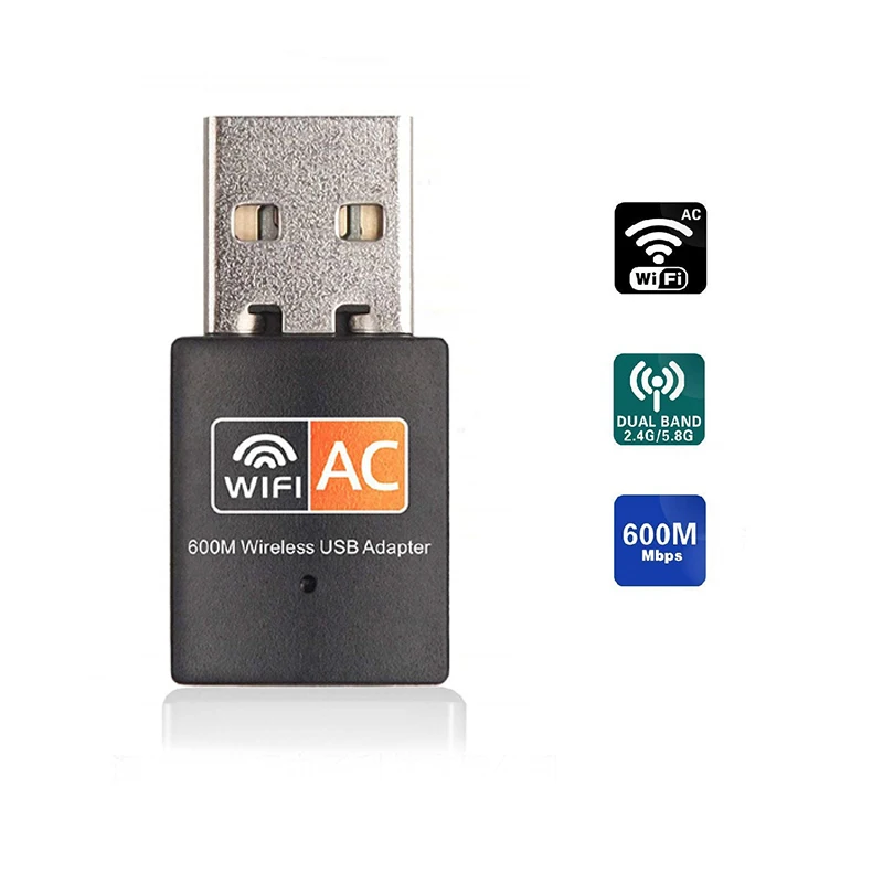 Wi Fi беспроводная сетевая карта USB 2 0 600M 802 11 b/g/n двухдиапазонный Ethernet конвертер LAN