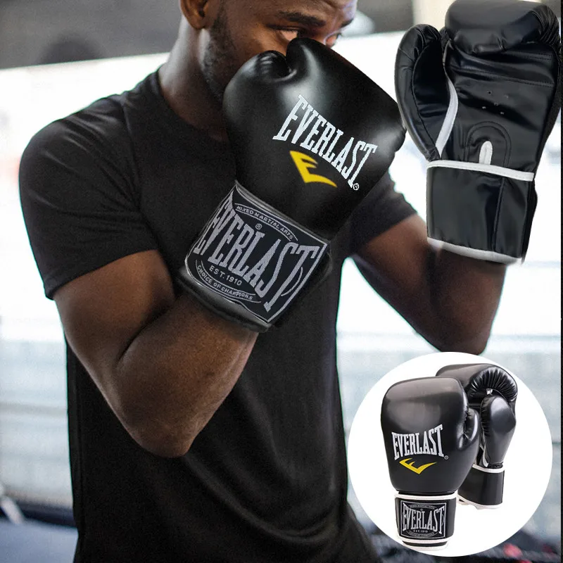 

Перчатка для бокса для мужчин и женщин, Профессиональные боксерские перчатки из искусственной кожи для тренировок, Т-образный тайский поли...