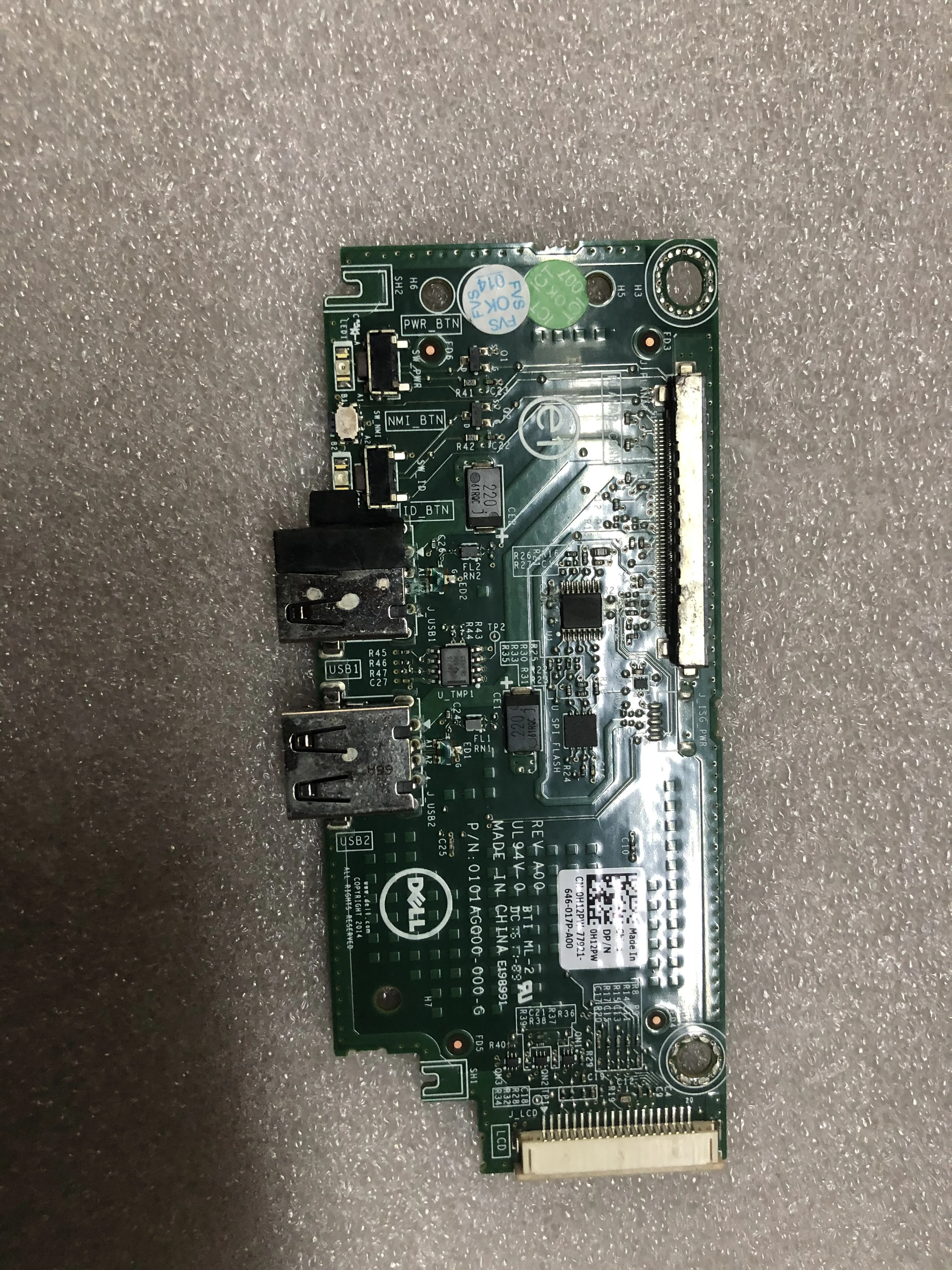 Передняя панель управления для оригинального Dell Power Edge R430 2x кнопки питания USB H12PW