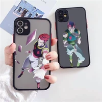 hisoka anime hunter x hunter phone case for iphone 13 12 11 mini pro xr xs max 7 8 plus x matte transparent back cover