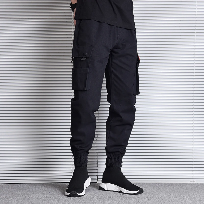 

Japanese Vintage Fashion Men Jeans Loose Fit Big Pocket Casual Cargo Pants Slack Bottom Harem Trousers Hip Hop Joggers Pants Men