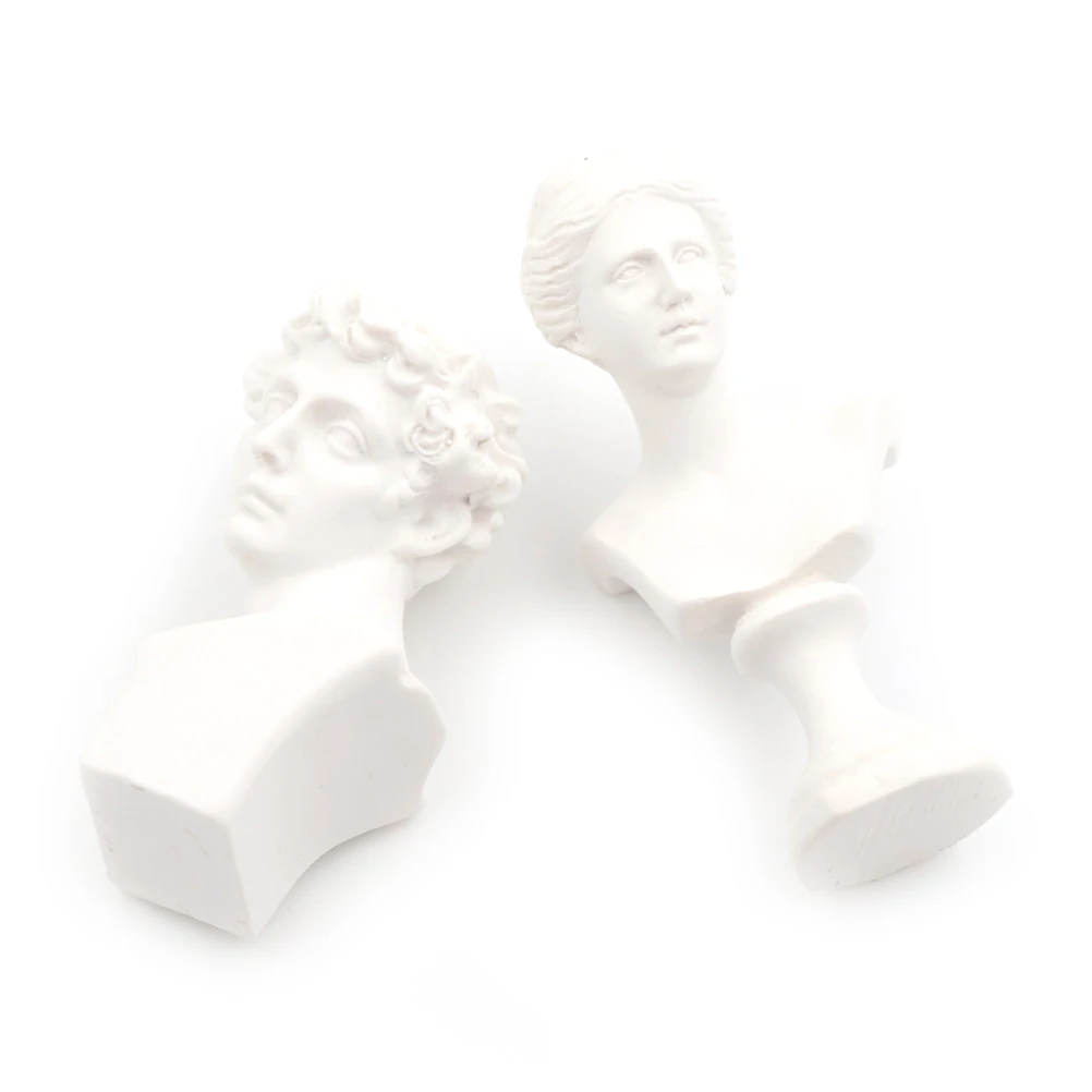 

1pcs Doll house Pretend Play Miniature Mini Statue White Resin Venus David Bust Sculpture Furniture baby toys
