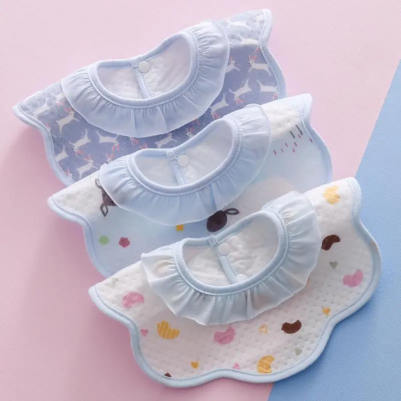 

Baby Bibs 360 Degree Rotation 8 Layers Gauze Muslin Baby Kids Bandana Burp Cloth Soft Newborn Infant Saliva Towel Baby Stuff