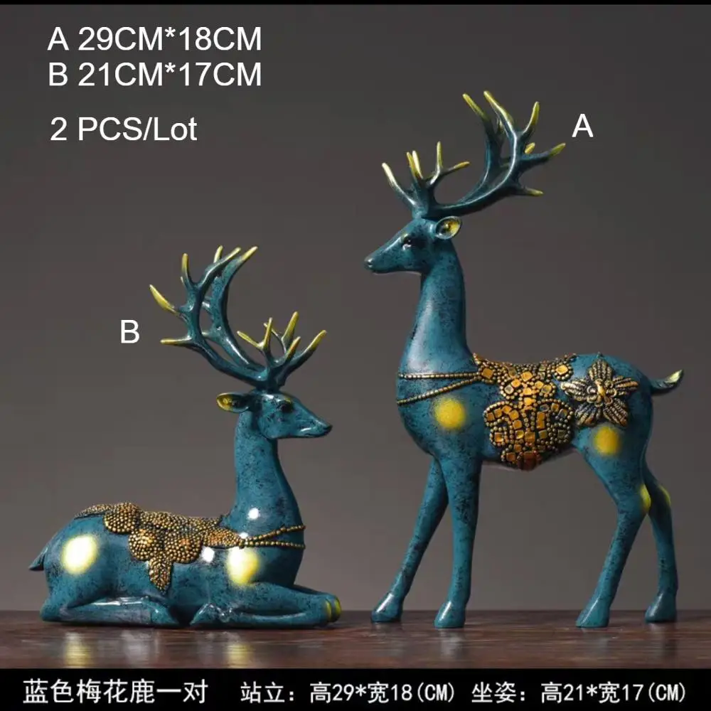 2 deer Семейные фигурки совы, милые украшения для танцев, домашний декор, креативные изделия в виде животных, аксессуары для домашнего декора, свадебный подарок для влюбленных - Цвет: 2 deer