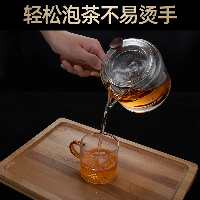 

Теплые цветочный фильтр Чай чайник ручка деревянная Стекло прозрачный Чай сито для кастрюли Dzbanek сделать Herbaty Ретро чайники DL60CH