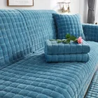 Зимний плюшевый чехол для дивана в гостиную, однотонный чехол для дивана, Скандинавская подушка для дивана, всесезонный защитный чехол L-образной формы для дивана