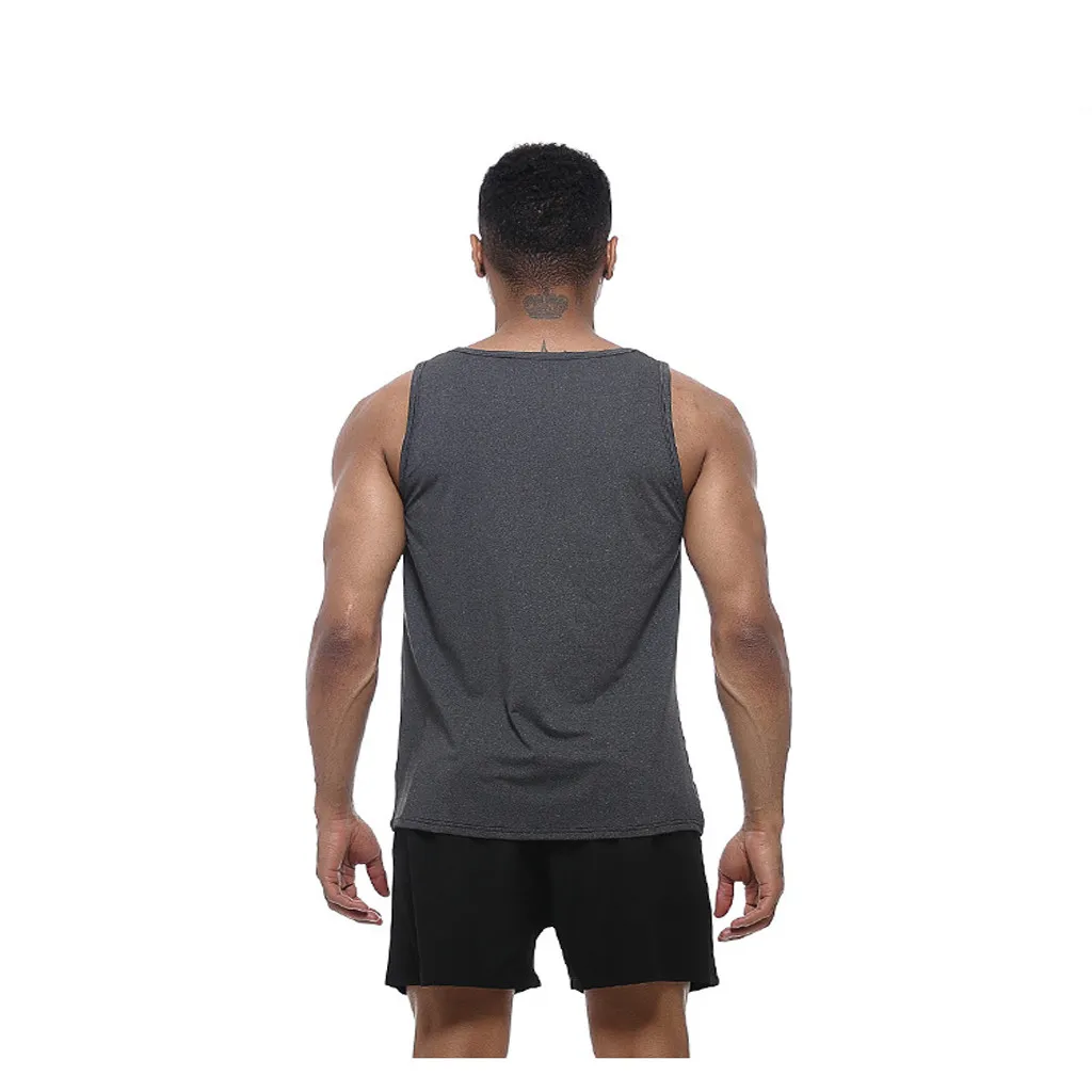 

Mens Running Vest Gym Sleeveless Shirt Summer Slim Men Sport Vest Top New Workout Training Man Fitness Exercises