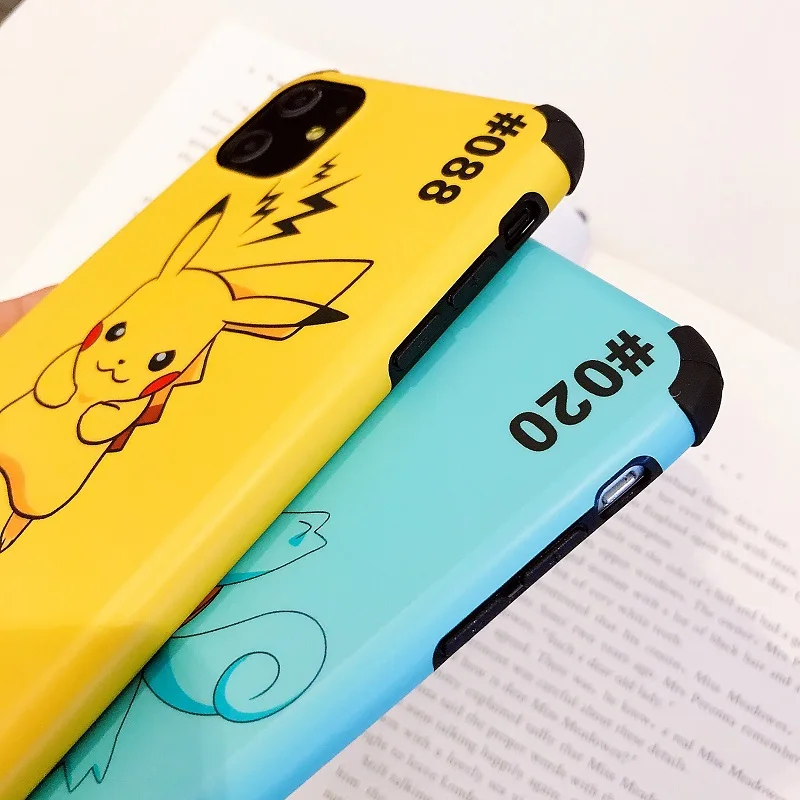 New Pikachu mobile phone case For iPhone 11 6 7 8Plus X XR XS MAX TPU painted four-corner all-inclusive anti-fall cover