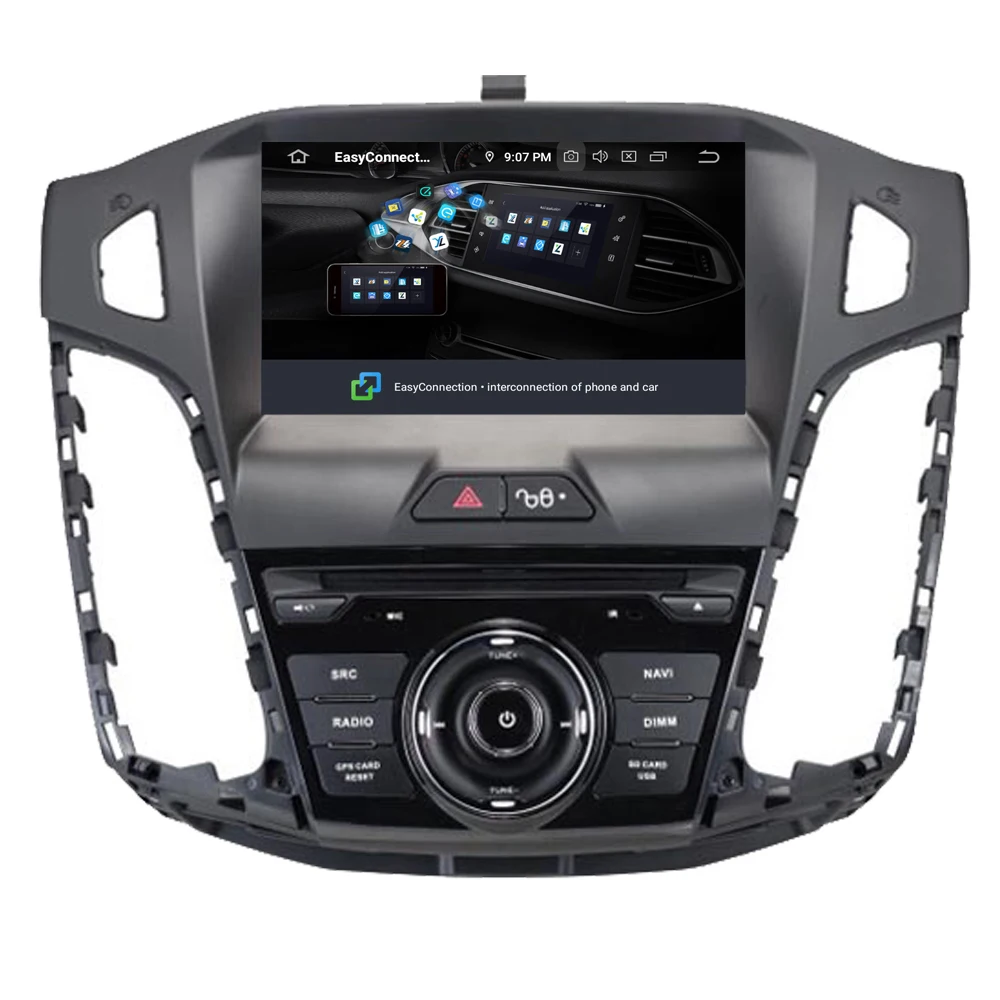 Автомобильная Мультимедийная система RoverOne для Ford для Focus 3 2012- Android 9,0 Радио Стерео DVD gps навигация медиа музыкальный плеер