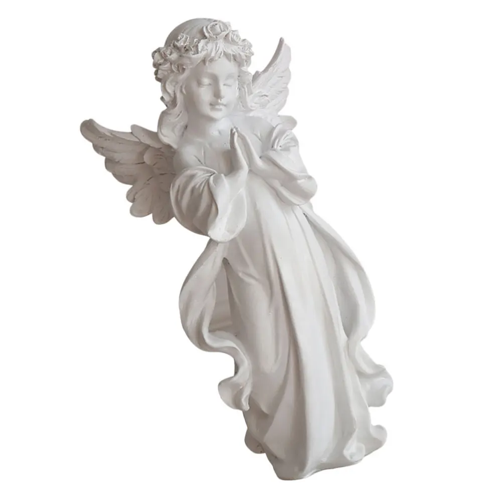 

1pc Classic Angel Decor Adorable Resin Sculpture Garden Yard Decor Fairy Statue
