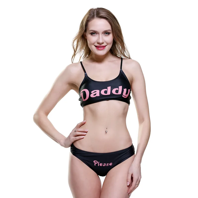 Bikini estampado con abertura-0