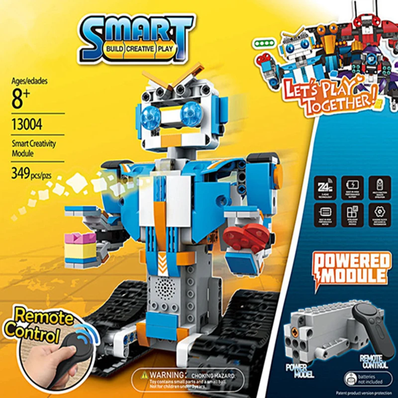 

Technical RC Tracked Remote Control Smart Robot BOOST Motor Power Function DIY Building Blocks Bricks Toy Kid Boy Birthday