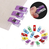 100pcs mixed plastic strong fixing clip sewing positioning color clip knitting garment office supplies 4 size options