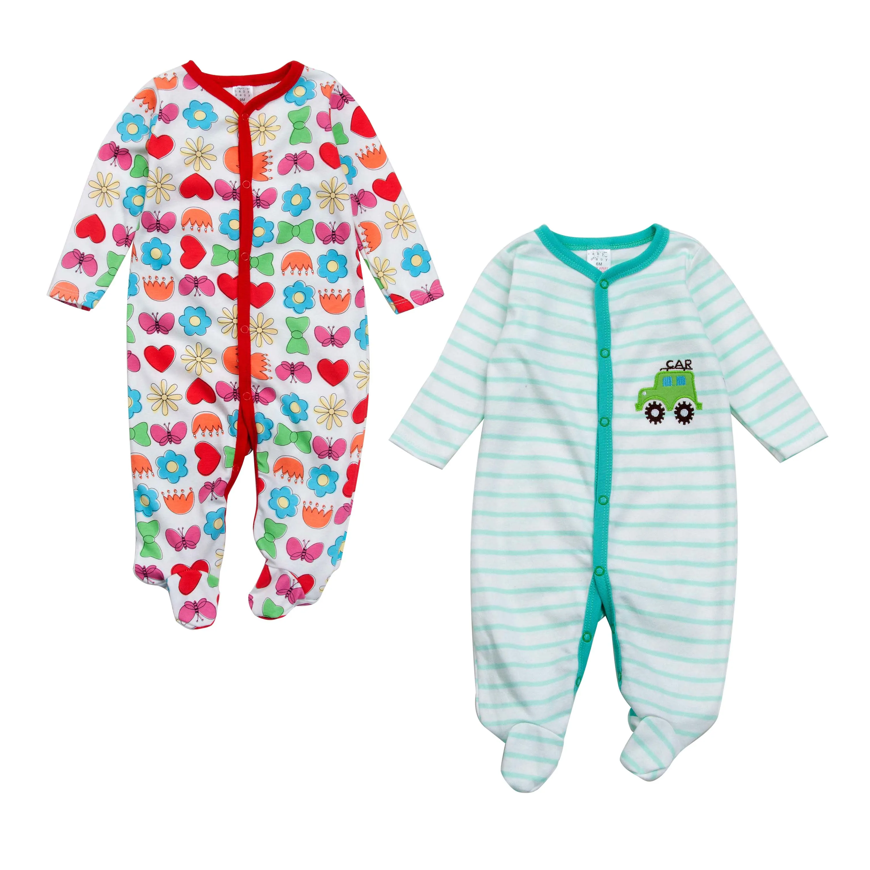 3 шт./партия Детские хлопковые комбинезоны с длинным рукавом