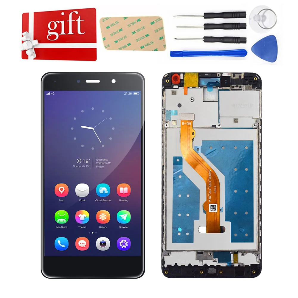 ЖК-дисплей для HUAWEI Y7 Prime ЖК-дисплей Экран Дисплей планшета Сенсорный экран TRT L21 L21A L21X LX2 LX1 LX3 сборка Рамка