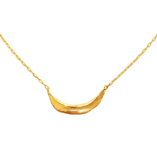 CMajor Korean Plating Technique Fashion Brass Jewelry Crescent Moon Clavicle Chain Gold Plated Trendy Pendant Necklace for Women | Украшения