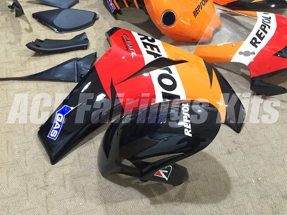Инжекционного метода литья) ABS Полный комплект обтекателей Подходит для Honda CBR1000RR 08-11 2008 2009 2010 2011 CBR1000 Обтекатели repsol высокая отключающая способность