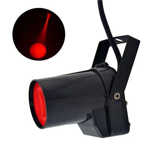 AUCD Мини Портативный 5 Вт RGB красочный Светодиодный точечный светильник Диско Зеркальный Шар прожектор KTV DJ вечерние шоу луч проектор сценические огни LEM1 - Цвет: Red