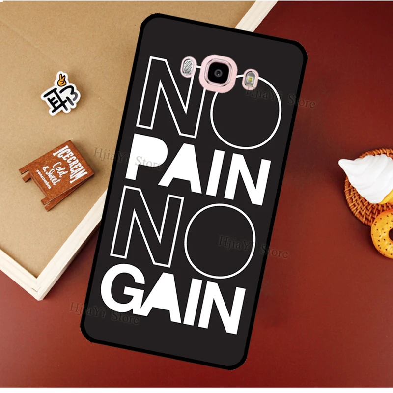 No Pain No Gain Gym For Samsung Galaxy J8 A6 A7 A8 A9 2018 A3 A5 J4 J6 Plus J1 J3 J5 J7 2016 2017 Case Cover images - 4
