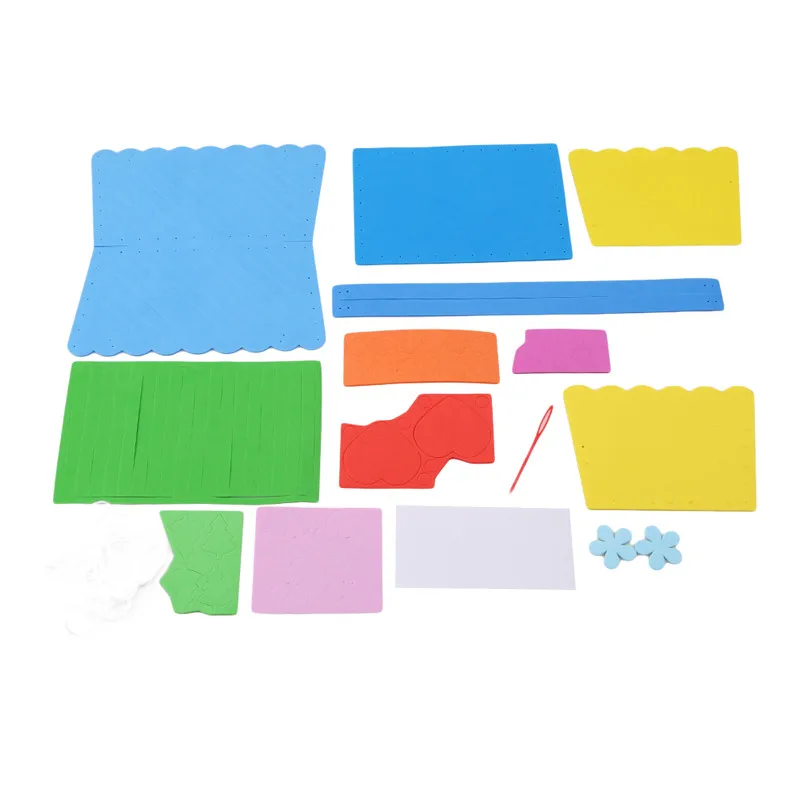 Дети DIY сборка ручной работы плетеная корзина милый цветок стиль ремесла