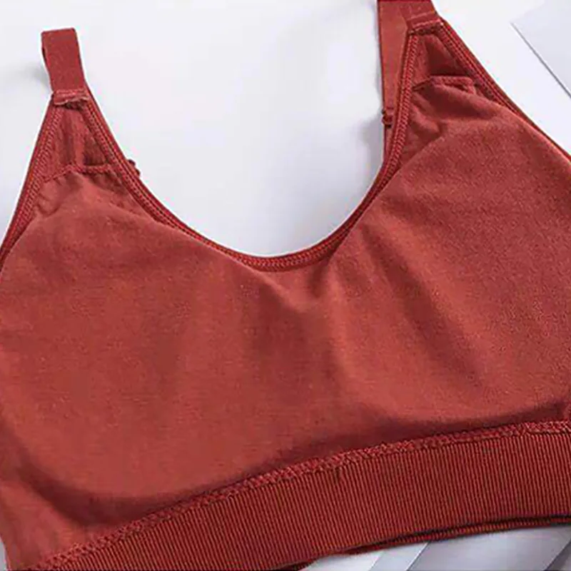 Женский бесшовный спортивный бюстгальтер топ для фитнеса кроп бега тренажерного