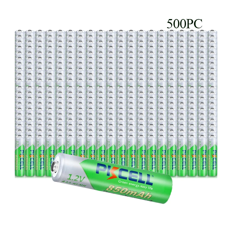 

500PC PKCELL 850mah 1.2V AAA Battery NI-MH AAA Rechargeable Battery 3A Low Self Discharge batteries