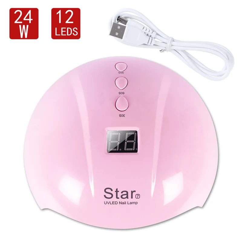 Сушилка для ногтей Светодиодный УФ-лампа 24 Вт Micro USB Гель-лак отверждающая машина