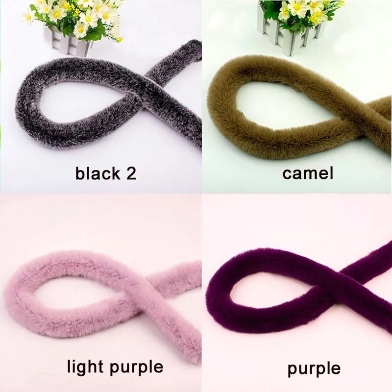 Высококачественная искусственная лента из кроличьего меха Рекс пушистая