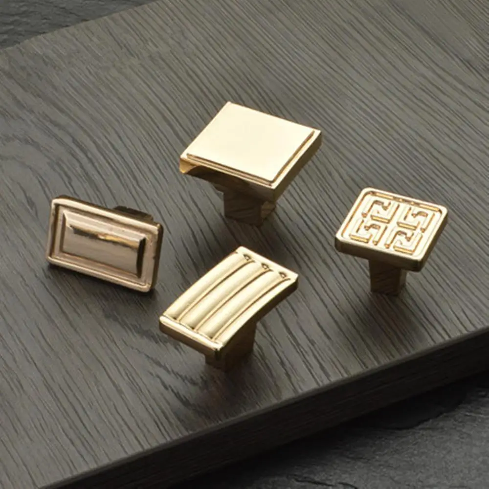 Европейская яркая Золотая твердая медная ручка твердый стеллаж шкаф книжный для