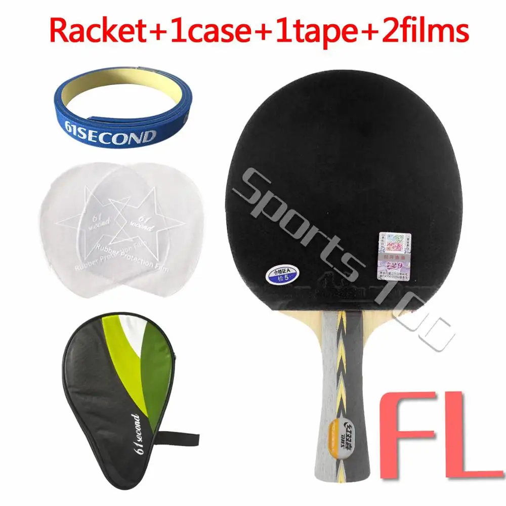 FL with H 1case Профессиональная комбинированная ракетка DHS POWER G7 PG7 PG.7 PG 7 с NEO Hurricane3 и 729 Focus III - Цвет: FL with H 1case