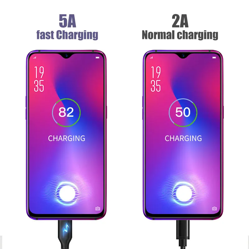 Кабель Type C 5A для передачи данных супер зарядный USB кабель Samsung 10 plus Z-Flip Huawei Mate 30pro