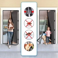 magnetic door window screen summer anti mosquito insect fly bug automatic closing kitchen bedroom air conditioned rooms curtains