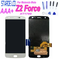 for moto z2 force lcd display touch screen digitizer for moto z2 force xt1789 burn no front flash led with free tools