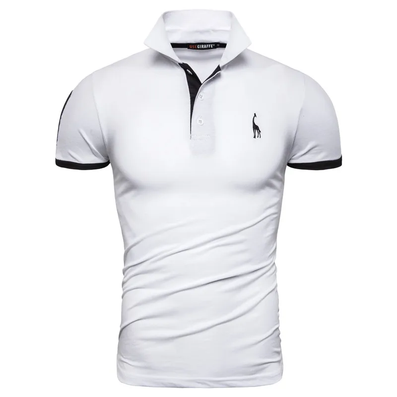 2019 брендовая мужская футболка Одноцветный из кусков с рисунком жирафа Мужская