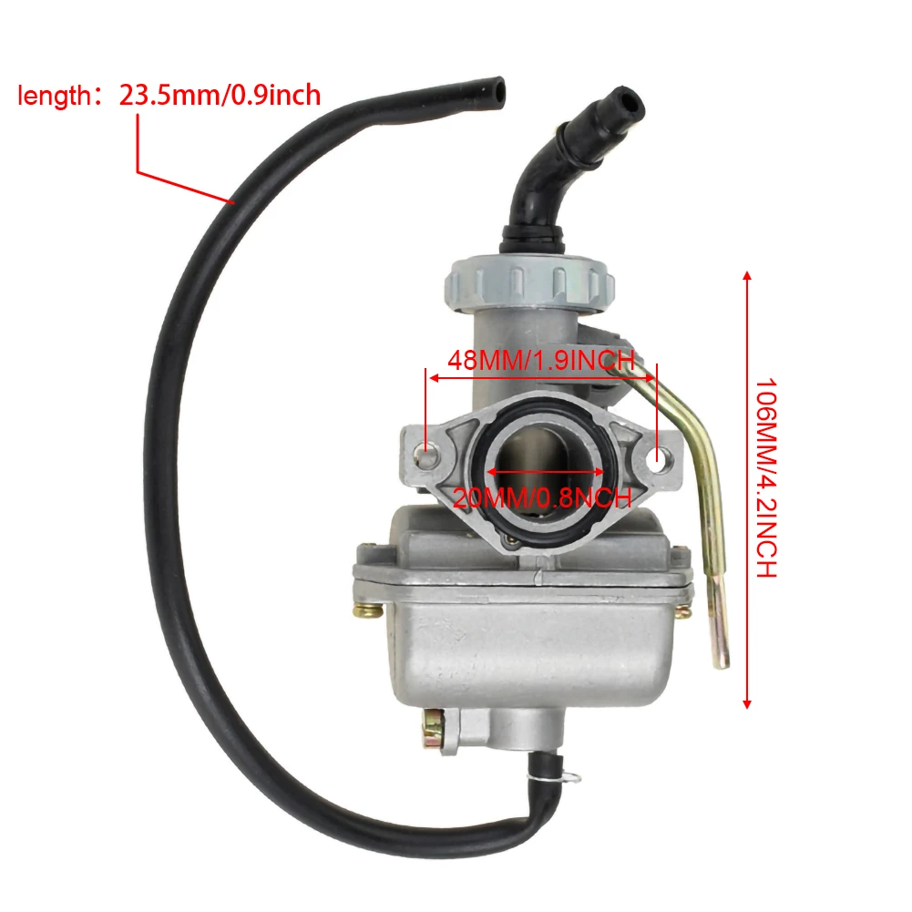 

PZ20 20mm Carburetor Manuel Choke for Keihi 50cc 70cc 90cc 110cc ATV Moto Accessories Quad Go Kart Moped SUN