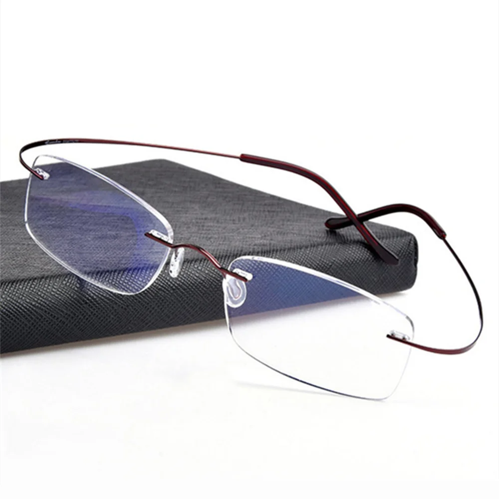 

Rimless Titanium Eyeglasses Frames Men Flexible Optical Frame Prescription Spectacle Frameless Glasses Women Eye glasses