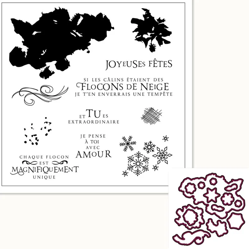 

French dark clouds Text Silicone Clear Rubber Stamp Sheet Cling Scrapbooking DIY Cute Pattern Photo Album Paper Decoration