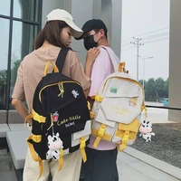 womens backpack cute pendant nylon school bag for girls waterproof large capacity backpack with many pockets