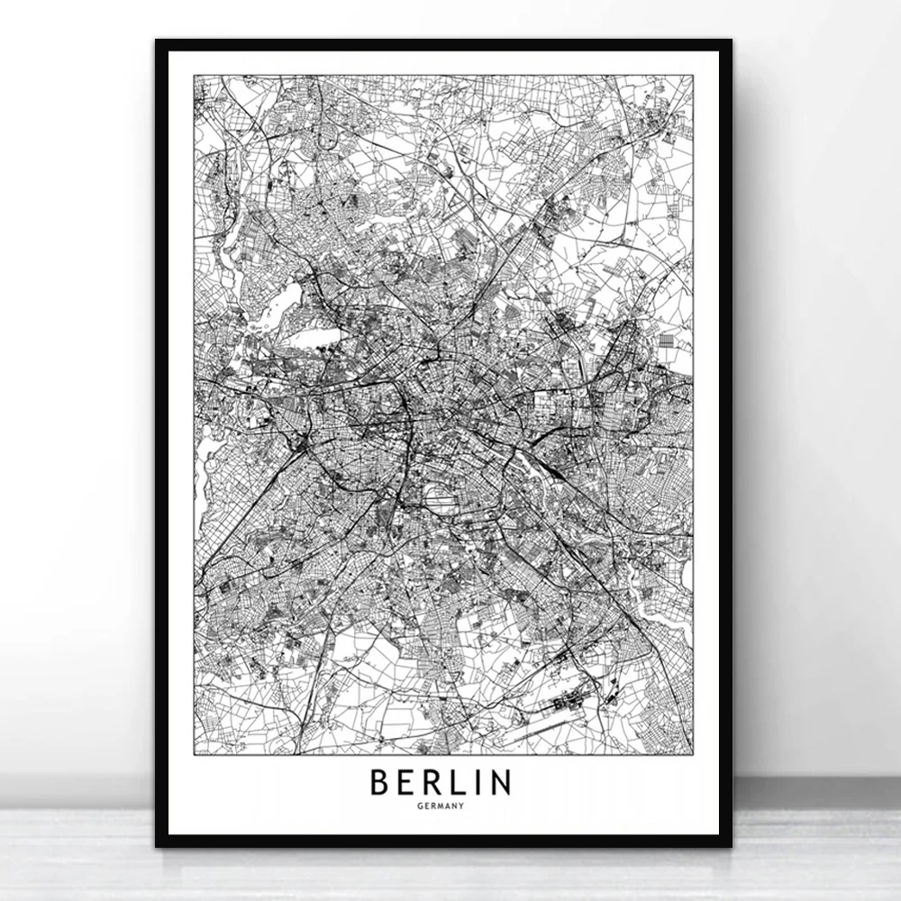 Карта City Tour Берлинская английская Нью-Йорк токиопостер художественная живопись