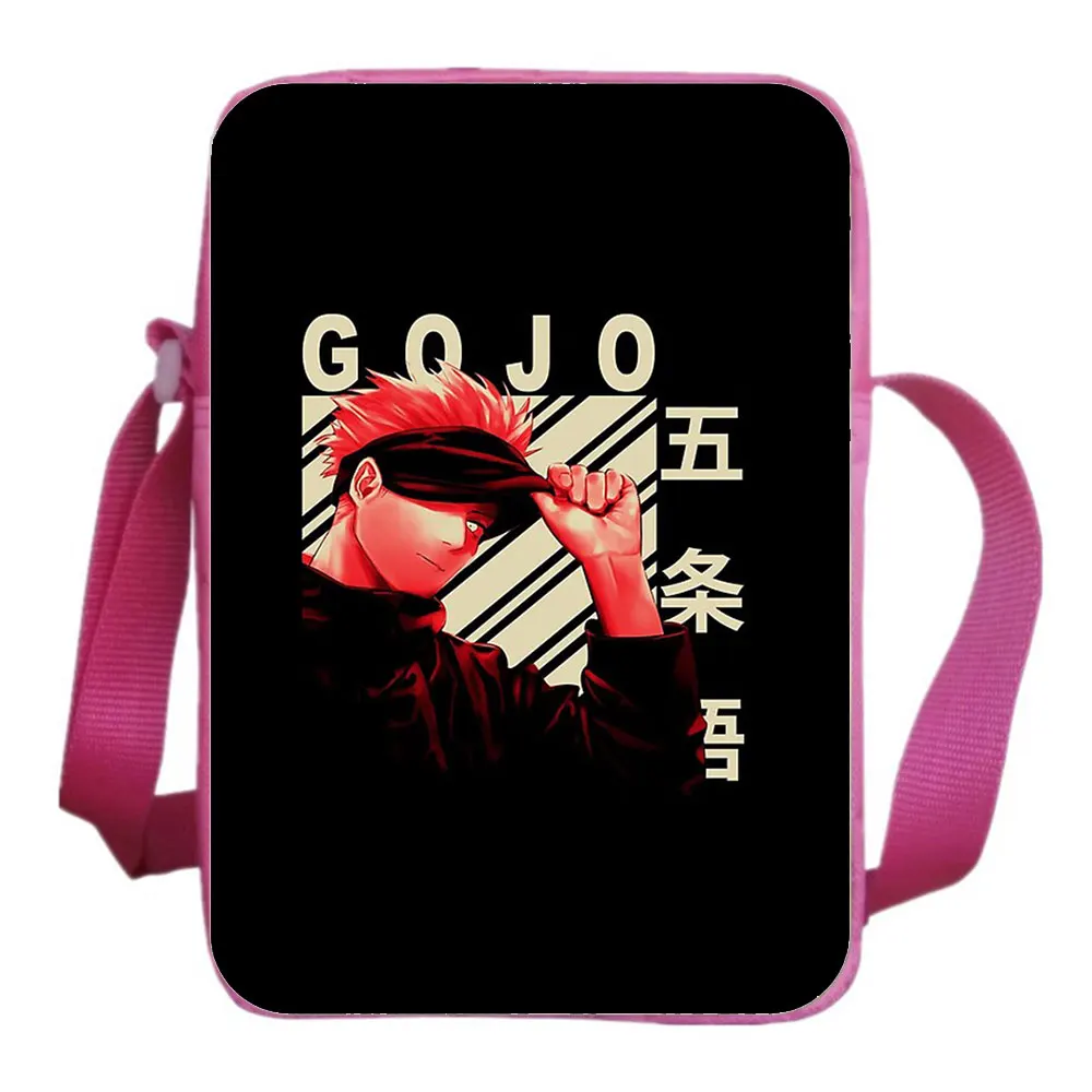 Jujutsu Kaisen Messenger Bag Japanese Anime Gojo Satoru Messenger Bags Cartoon Casual Shoulder Fashion Cross-body Schoolbag