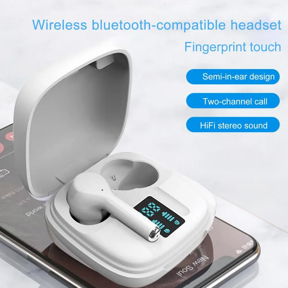 

J86 беспроводные наушники Bluetooth-совместимые с 5,0 сенсорным управлением ABS с низкой задержкой наушники-вкладыши для музыки