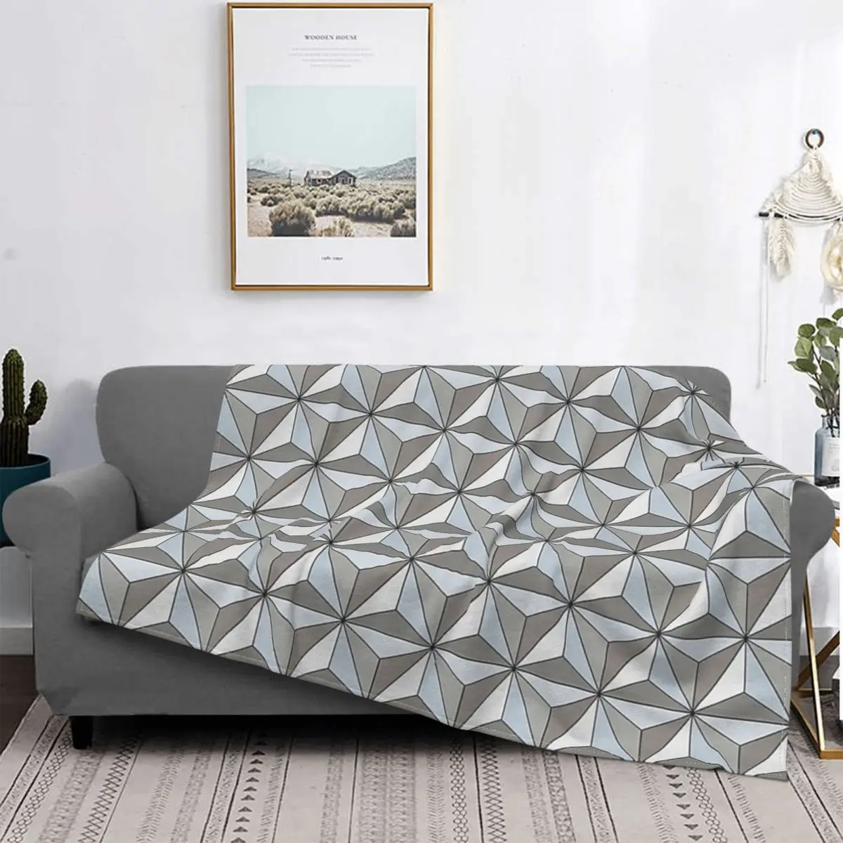 

Geometric Space Ball Blanket Bedspread Bed Plaid Cover Bed Blanket Blanket Hoodie Throw And Blanket