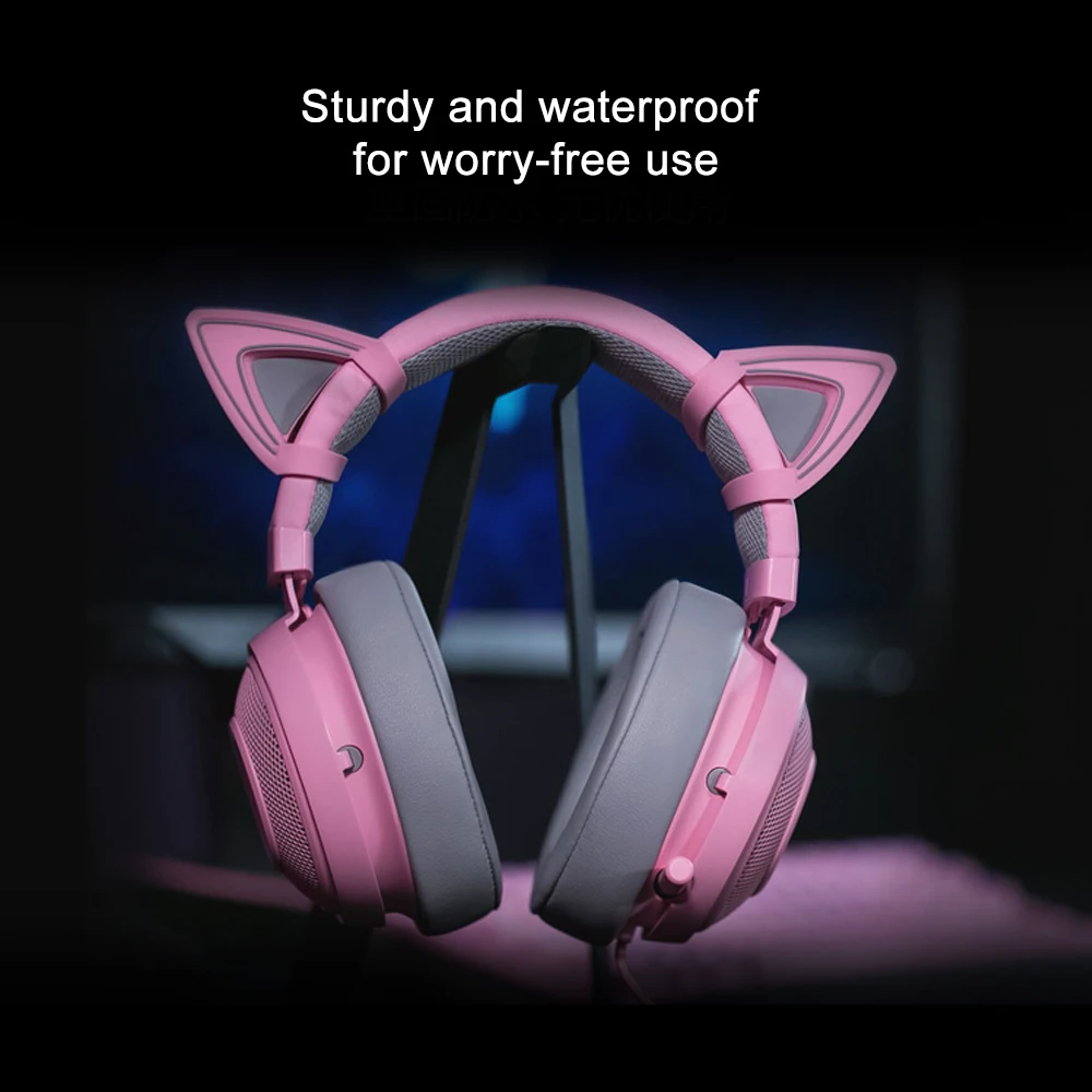 Розовый/фиолетовый Razer прикрепляемые кошачьи уши для Kraken аксессуар гарнитуры