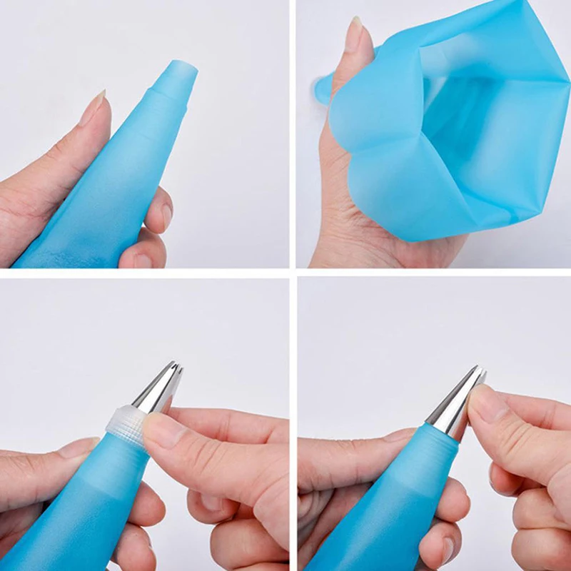 

Cake Decorating Tools 14Pcs/Set Reusable Icing Piping Nozzles Set Pastry Bag DIY Scraper Flower Cream Converter Kitchen Set