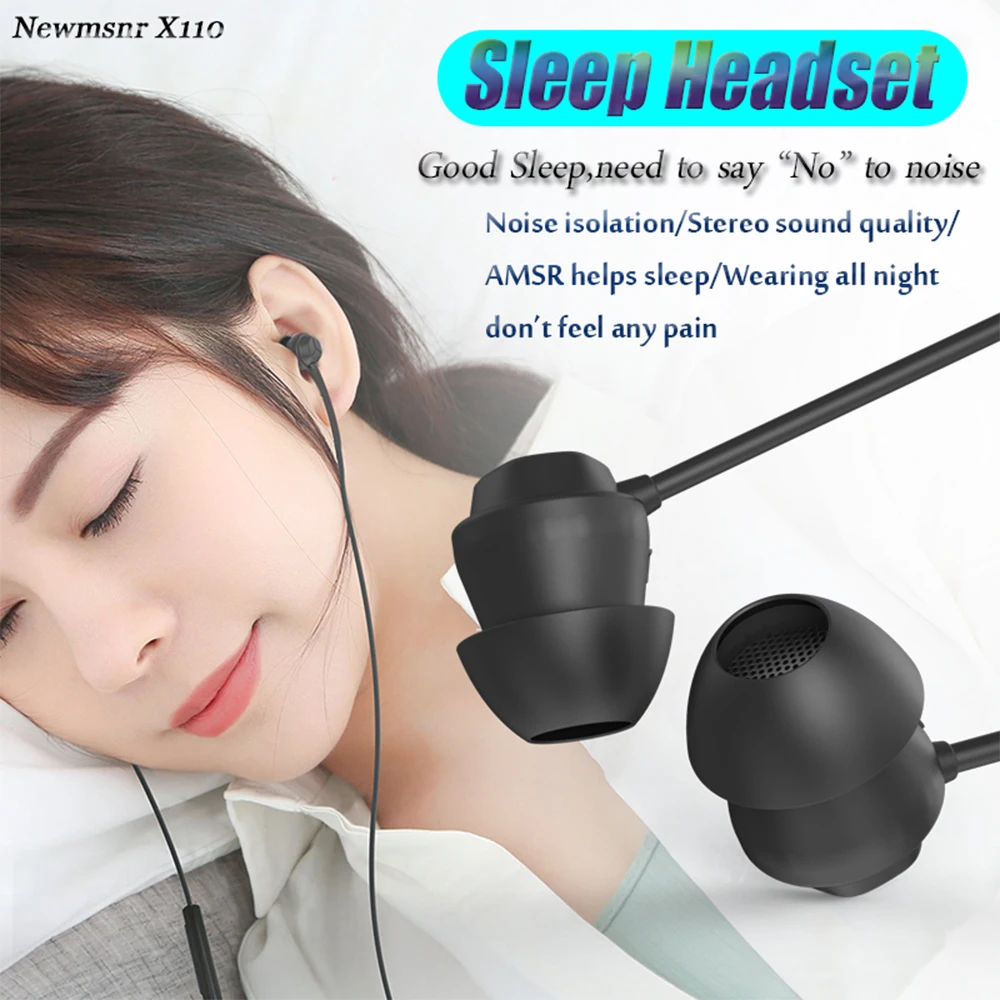 Newmsnr X100 силиконовые мини наушники для сна выделенные тяжелые басы чистый тройной