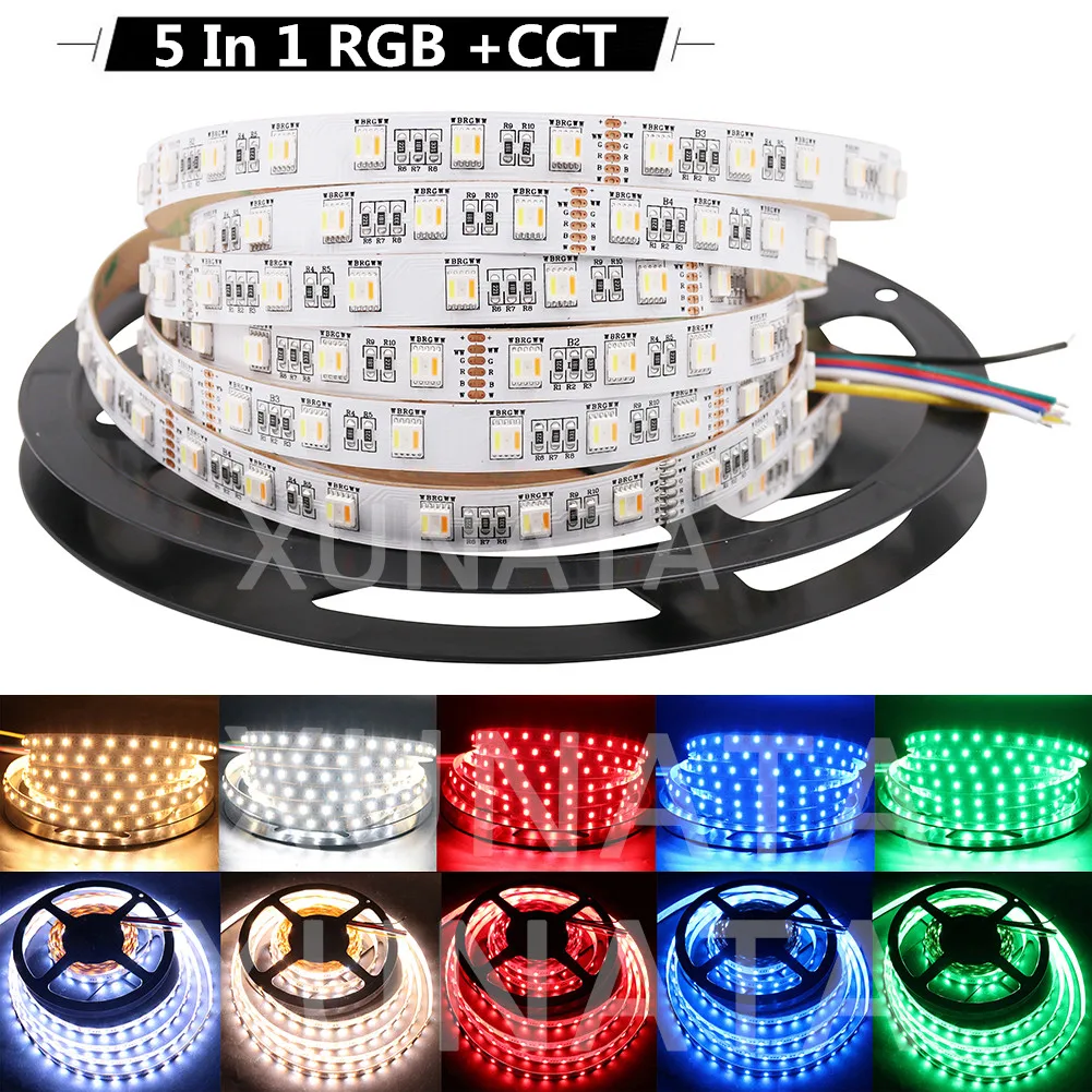 Светодиодная лента 5050 RGB 60 светодиодов/м RGBW RGBWW CCT белая фотолента