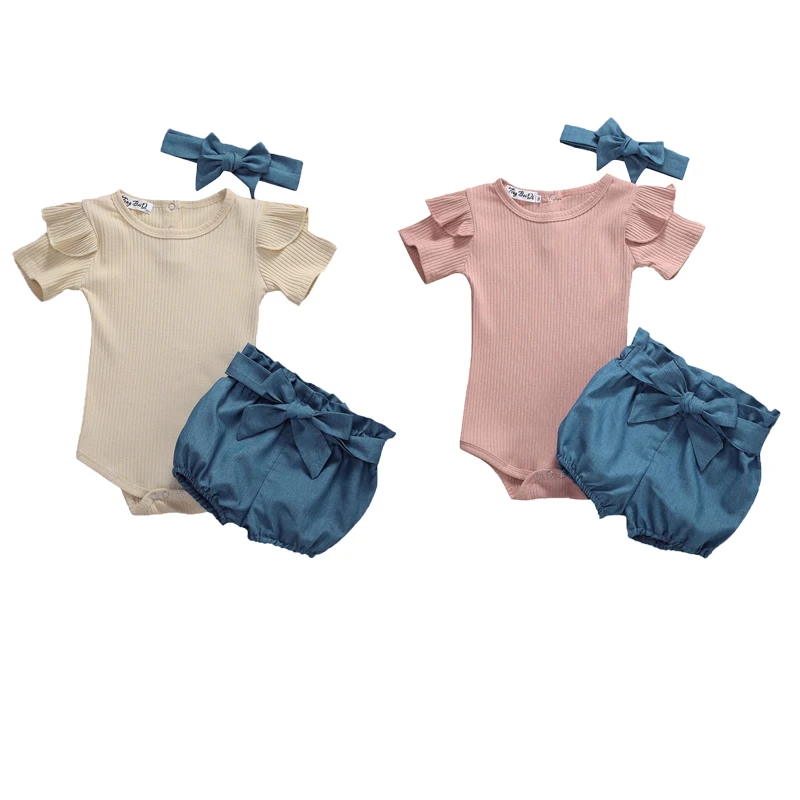 

Однотонный комбинезон для новорожденных, с коротким рукавом, на возраст 0-24 месяца